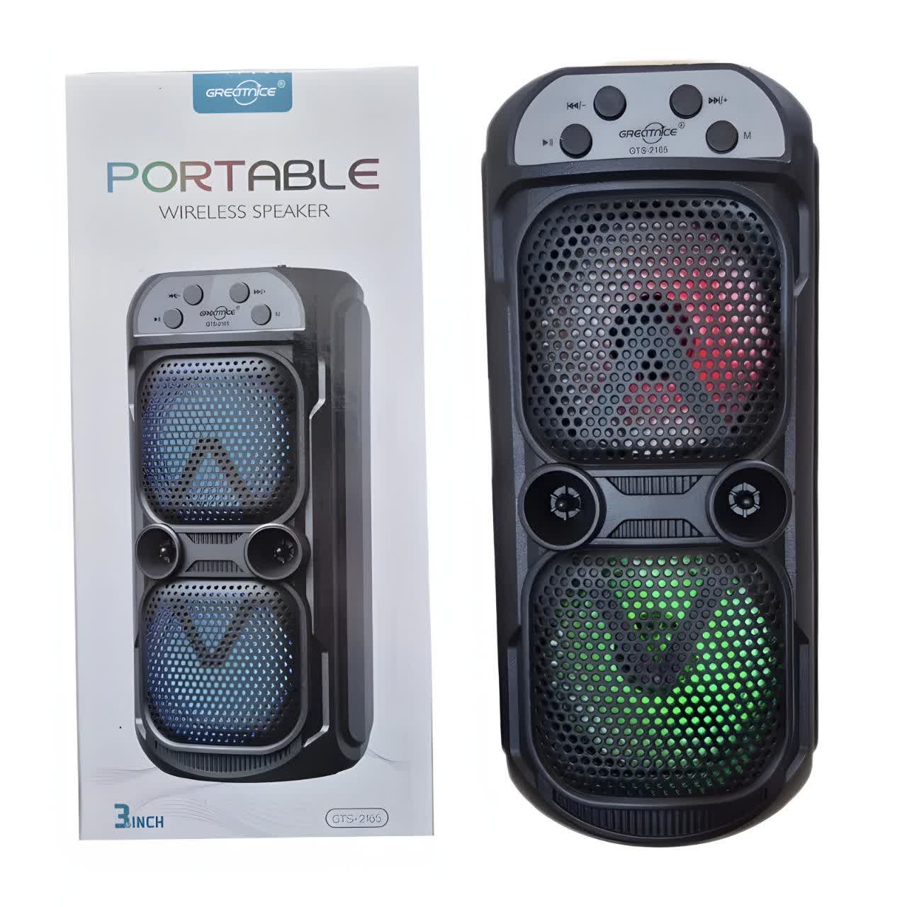 با باتری ۱۲۰۰ mAh و شارژ سریع USB، GTS‑2165 همیشه آماده‌ست برای پخش موسیقی.